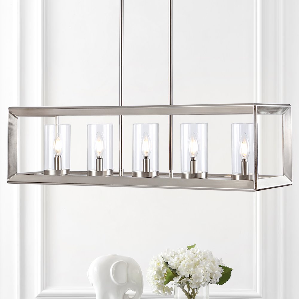 Anna Linear Metal/Glass Led Pendant. Picture 11