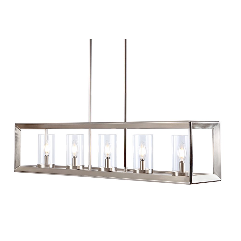 Anna Linear Metal/Glass Led Pendant. Picture 10