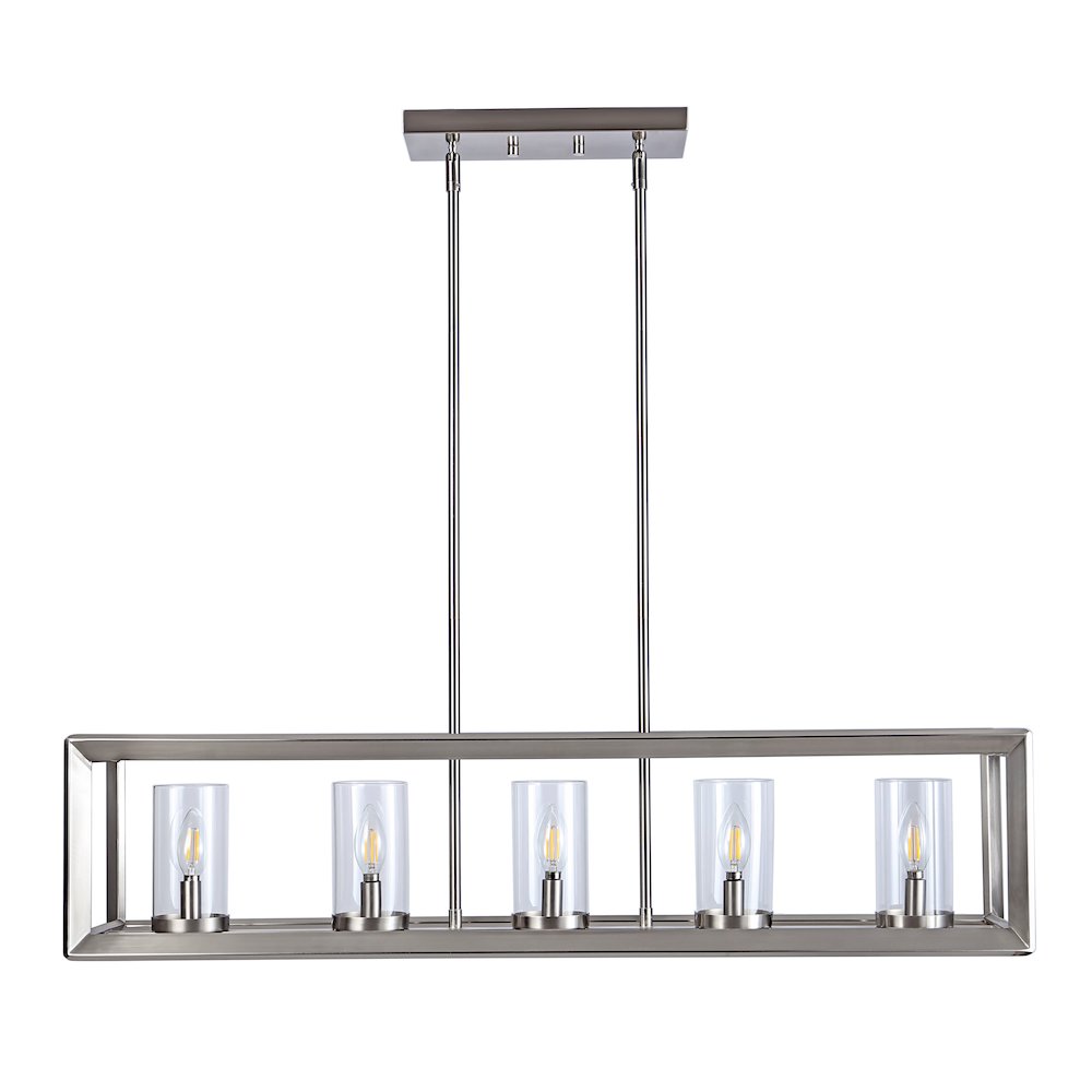 Anna Linear Metal/Glass Led Pendant. Picture 2