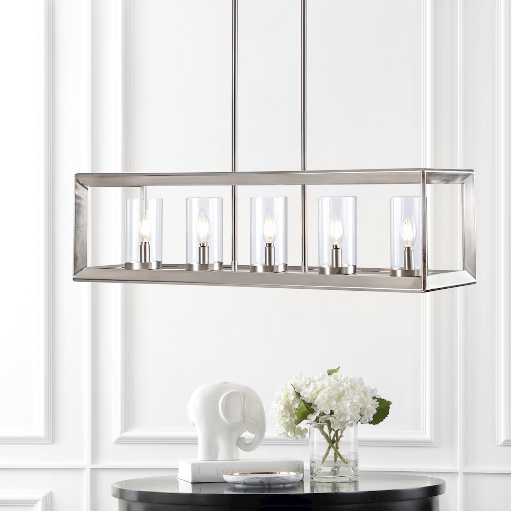 Anna Linear Metal/Glass Led Pendant. Picture 9
