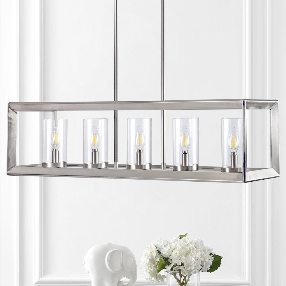 Anna Linear Metal/Glass Led Pendant. Picture 8