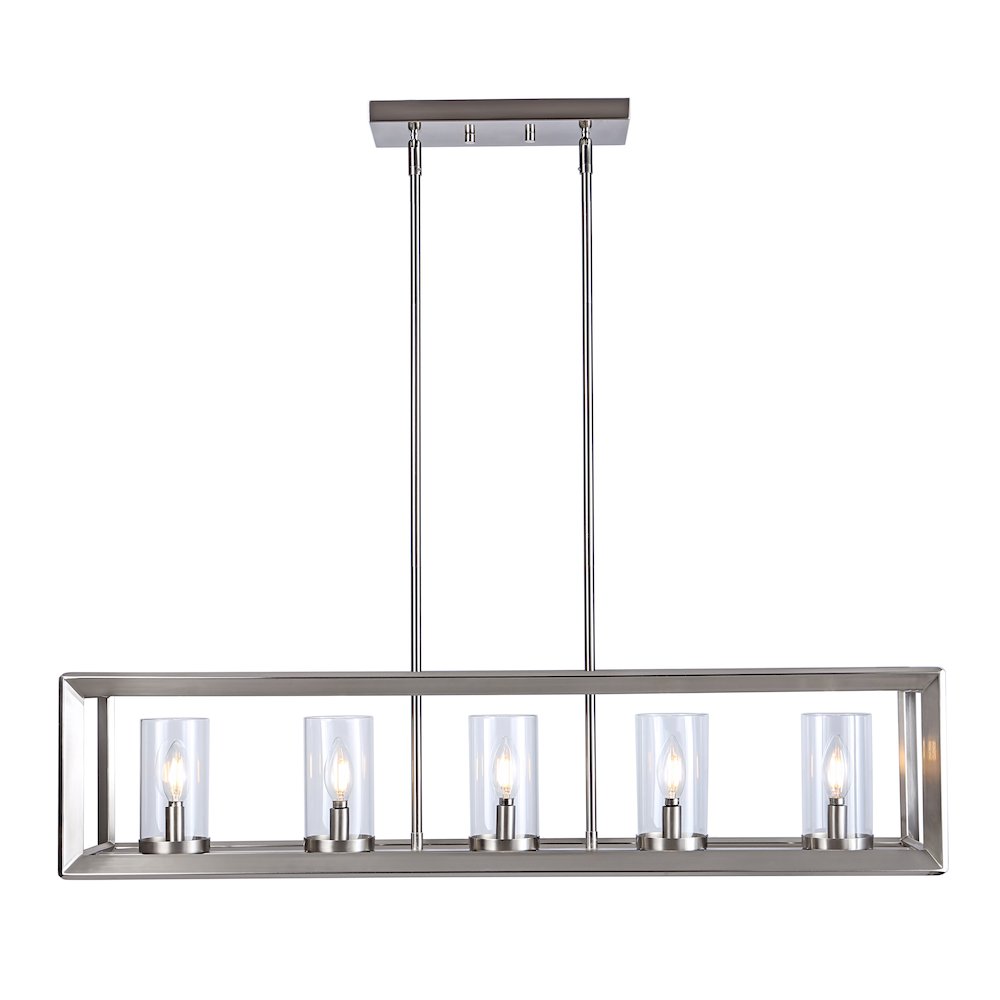 Anna Linear Metal/Glass Led Pendant. Picture 1