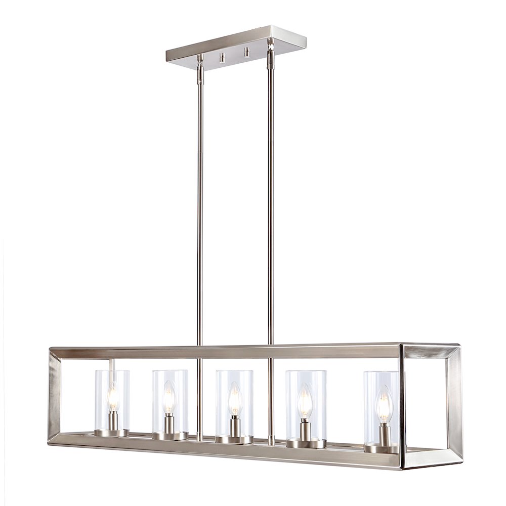 Anna Linear Metal/Glass Led Pendant. Picture 5