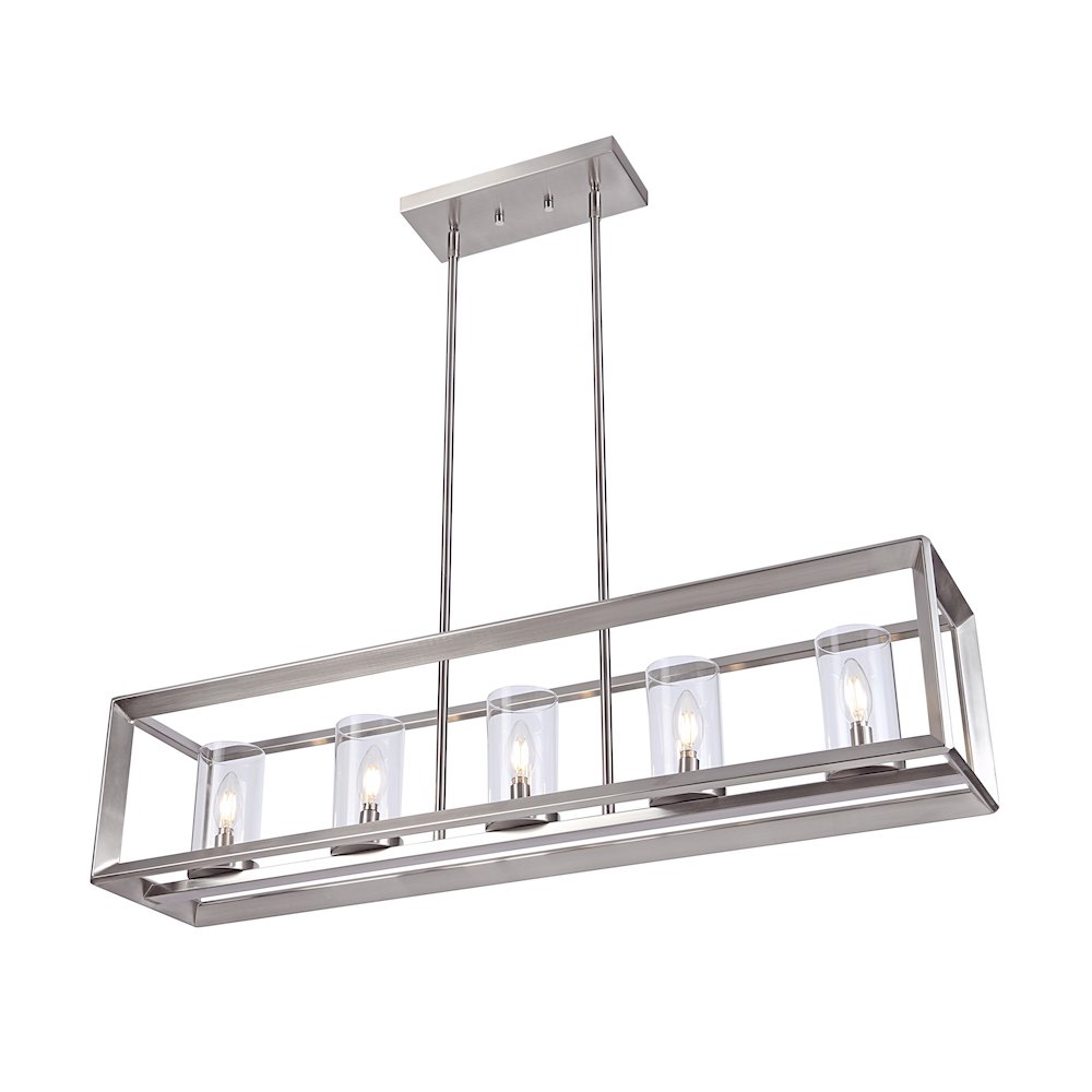 Anna Linear Metal/Glass Led Pendant. Picture 6