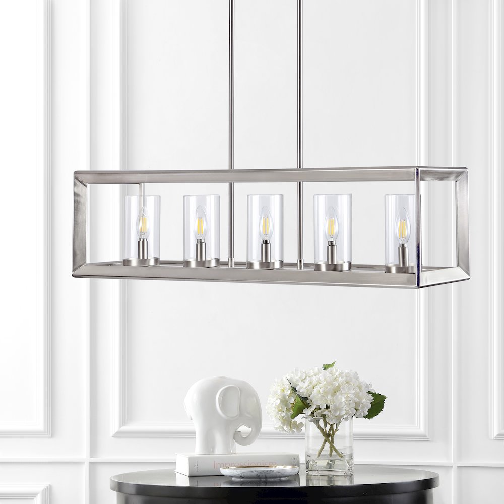 Anna Linear Metal/Glass Led Pendant. Picture 7