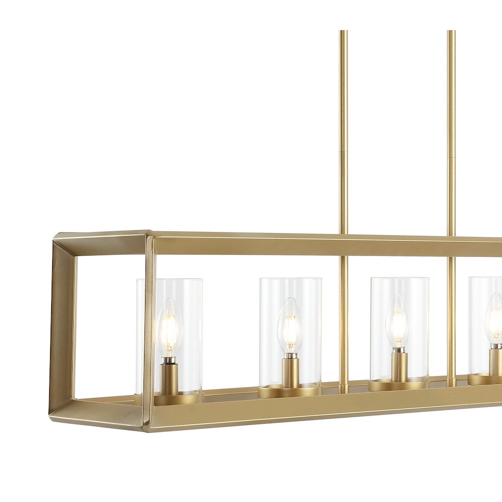 Anna Linear Metal/Glass Led Pendant. Picture 3