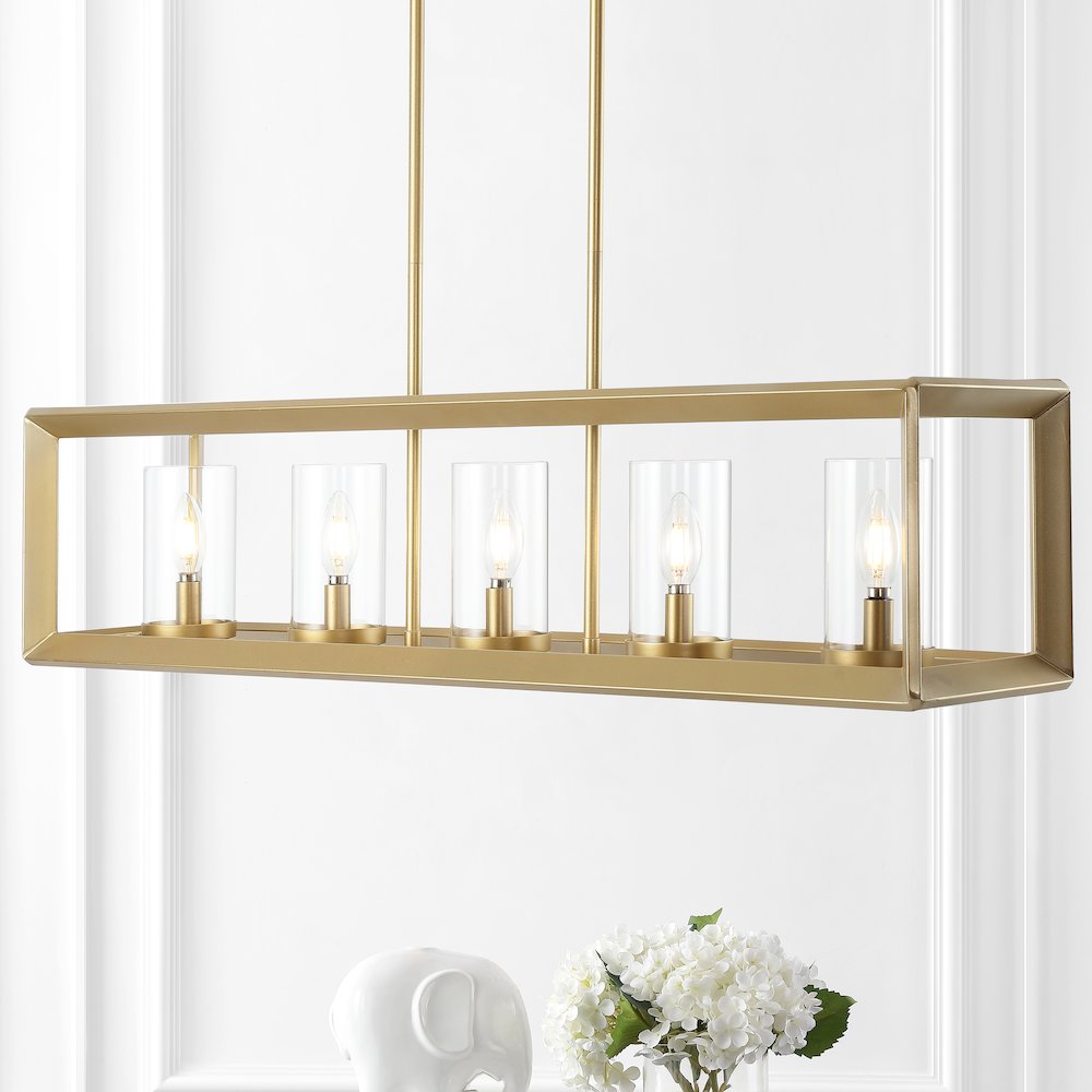 Anna Linear Metal/Glass Led Pendant. Picture 11