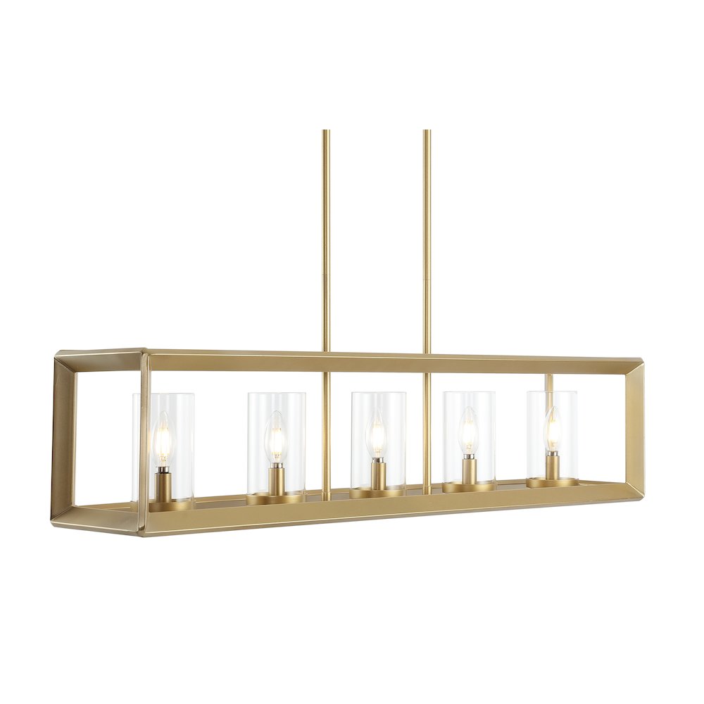 Anna Linear Metal/Glass Led Pendant. Picture 10