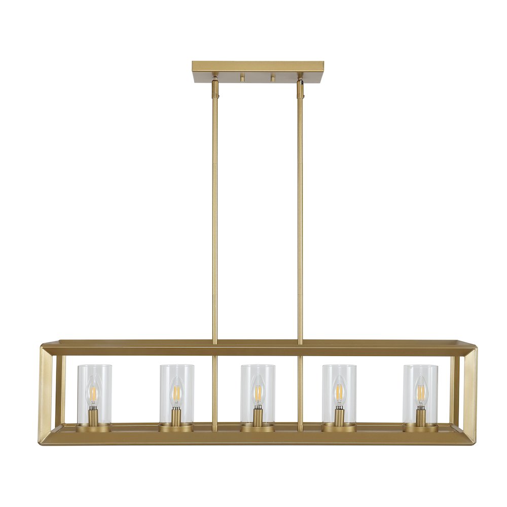 Anna Linear Metal/Glass Led Pendant. Picture 2