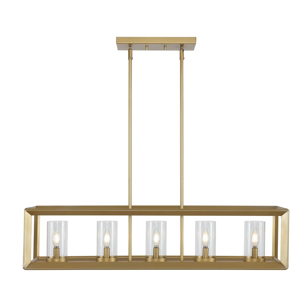 Anna Linear Metal/Glass Led Pendant. Picture 1