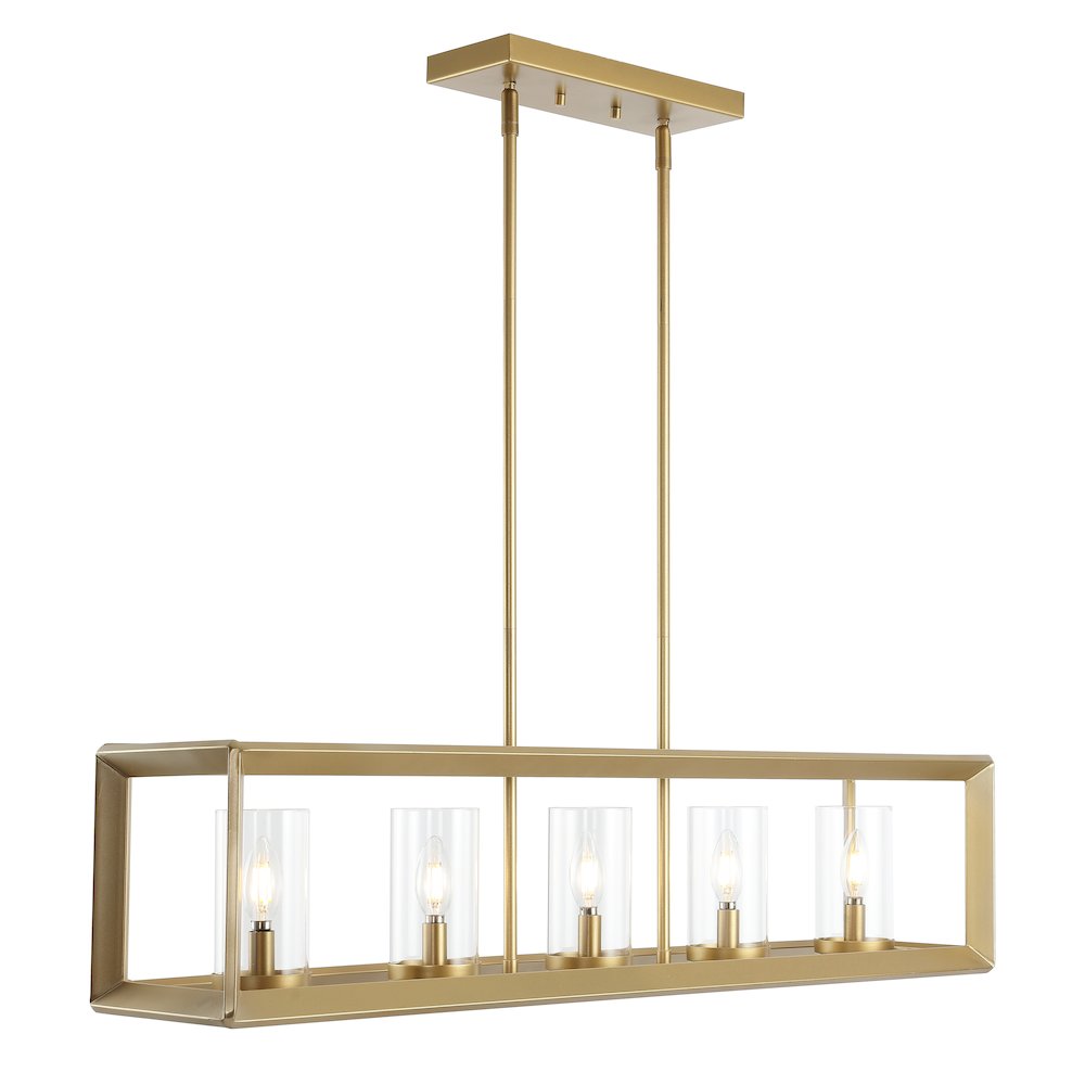 Anna Linear Metal/Glass Led Pendant. Picture 5