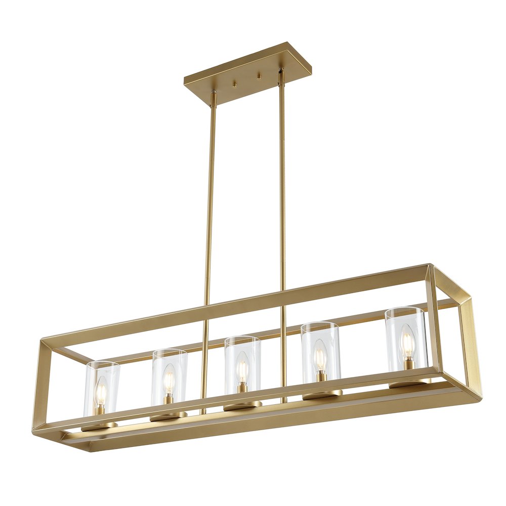 Anna Linear Metal/Glass Led Pendant. Picture 6