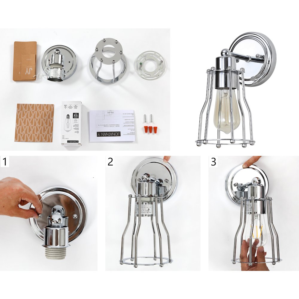 Evelyn Metal Vanity Light. Picture 15