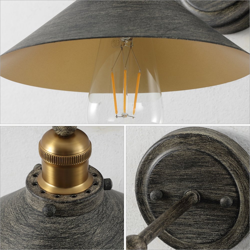 July 1-Light Industrial Farmhouse Metal Vanity Light. Picture 4