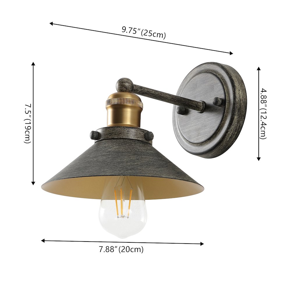 July 1-Light Industrial Farmhouse Metal Vanity Light. Picture 1