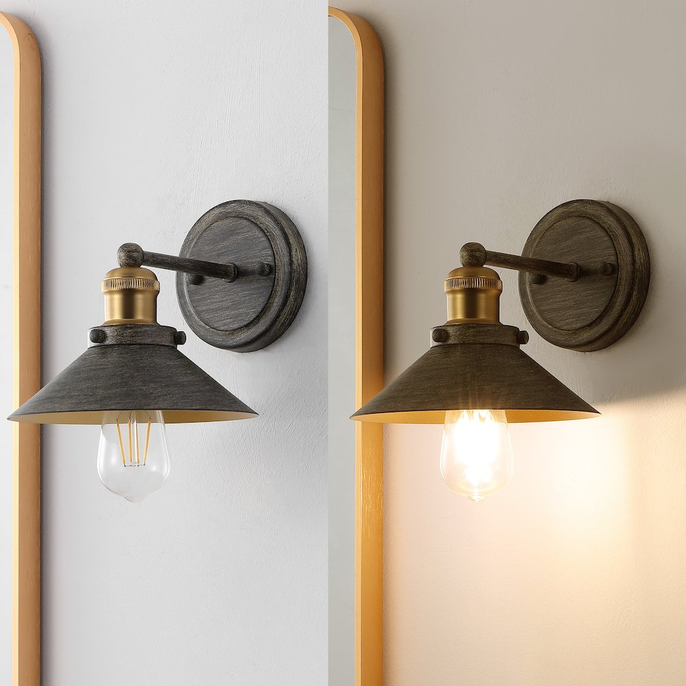 July 1-Light Industrial Farmhouse Metal Vanity Light. Picture 2