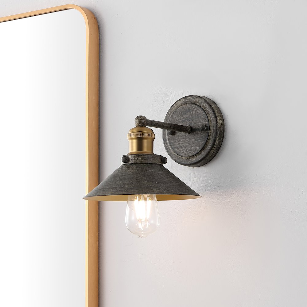 July 1-Light Industrial Farmhouse Metal Vanity Light. Picture 3