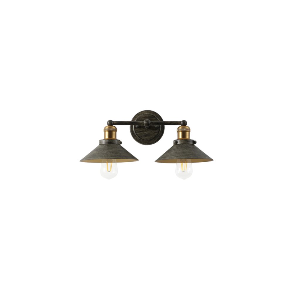 July 2-Light Industrial Farmhouse Metal Vanity Light. Picture 5