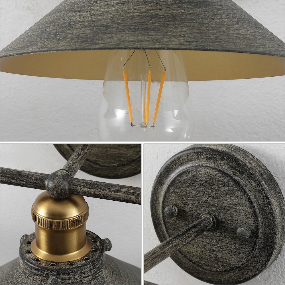 July 3-Light Industrial Farmhouse Metal Vanity Light. Picture 4
