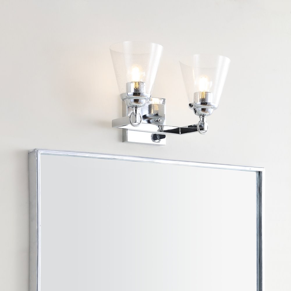 Marion Hurricane Metal/Glass Vanity. Picture 6