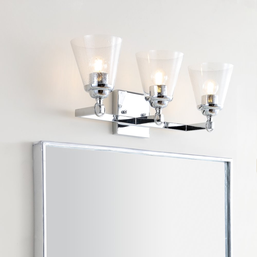Marion Hurricane Metal/Glass Vanity. Picture 6