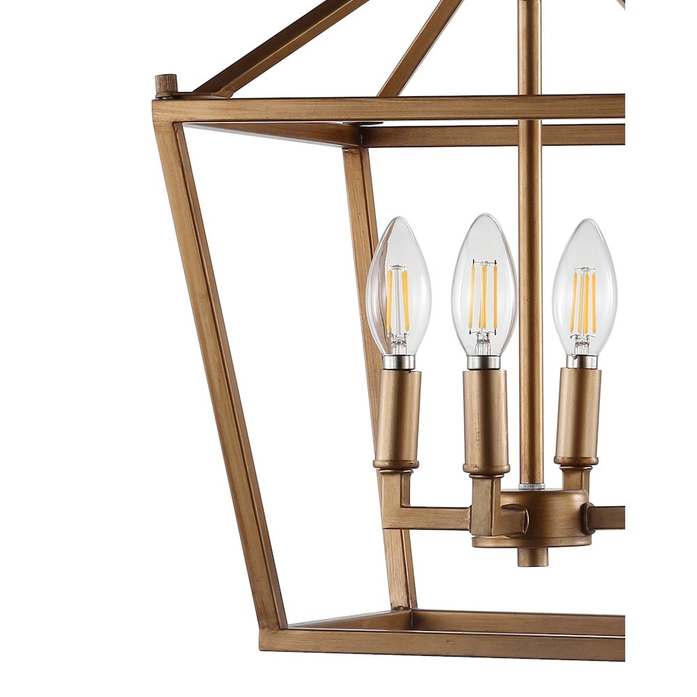 Pagodabulb Lantern Metal Led Pendant. Picture 3