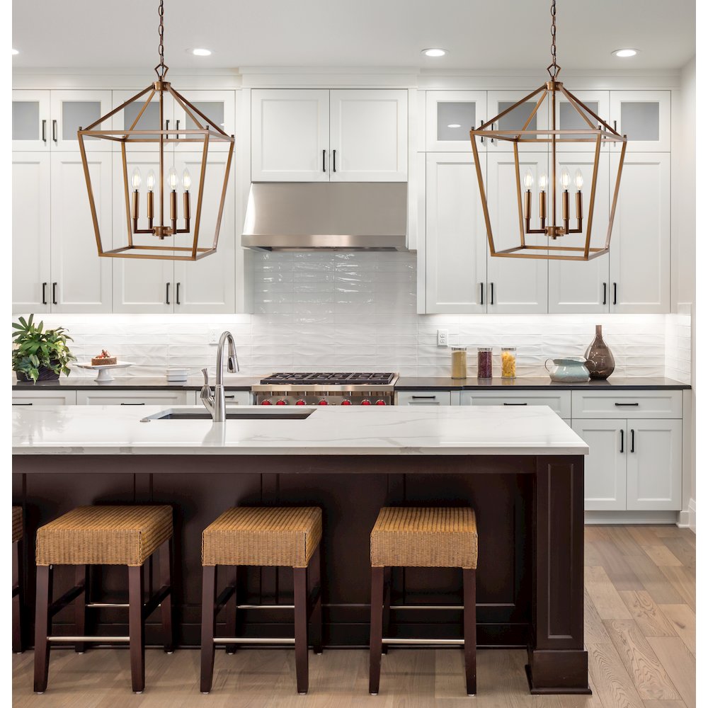 Pagodabulb Lantern Metal Led Pendant. Picture 11