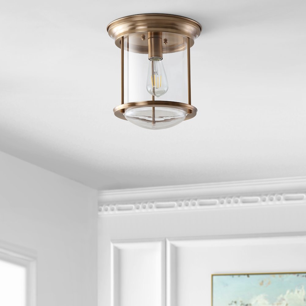 Savannah Metal/Glass Led Flush Mount. Picture 6