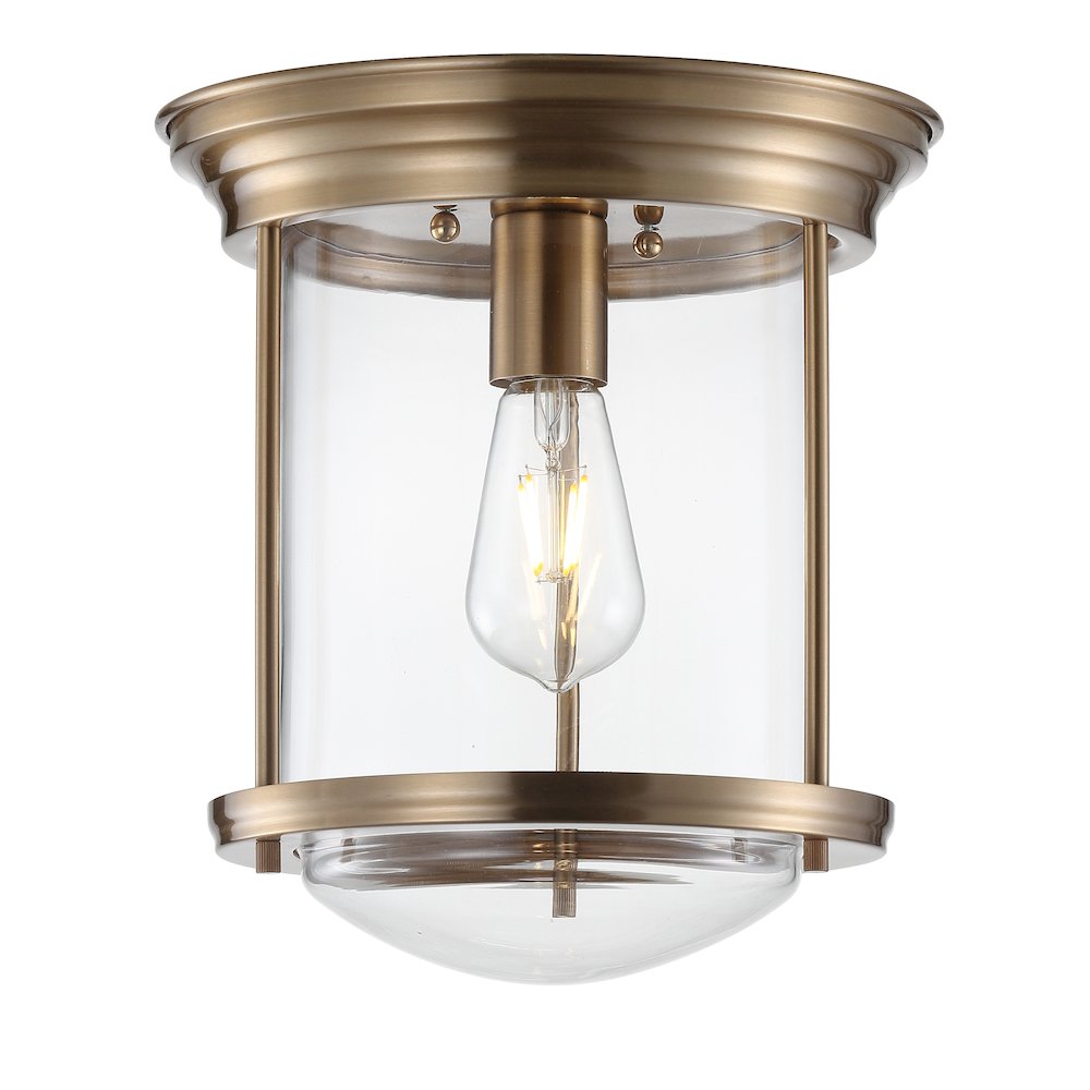 Savannah Metal/Glass Led Flush Mount. Picture 1