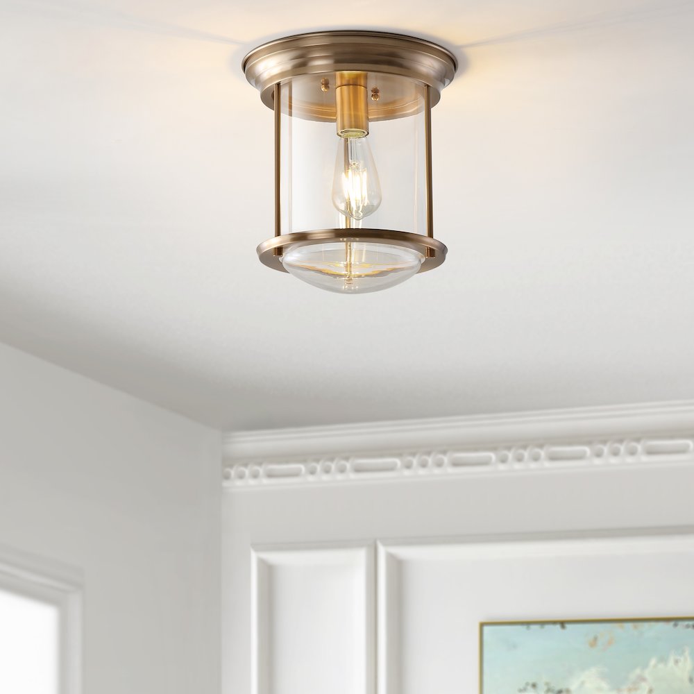 Savannah Metal/Glass Led Flush Mount. Picture 5