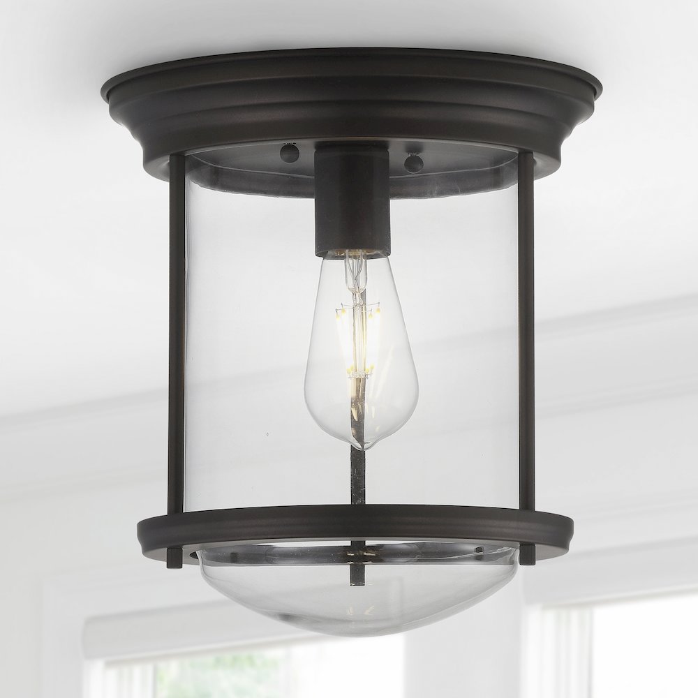 Savannah Metal/Glass Led Flush Mount. Picture 7