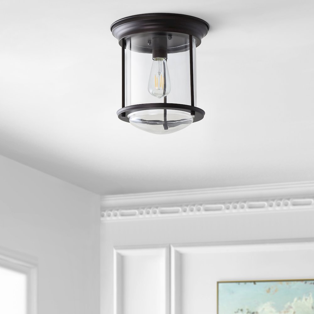 Savannah Metal/Glass Led Flush Mount. Picture 6