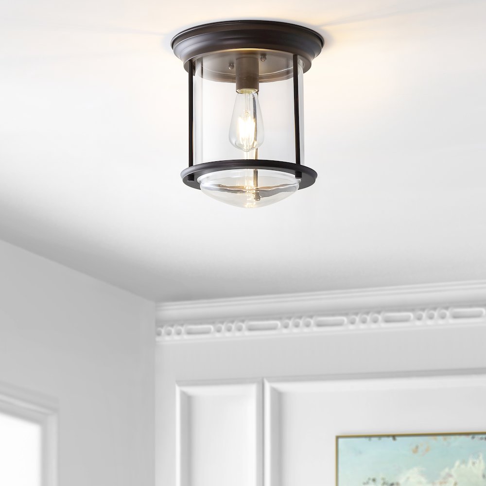 Savannah Metal/Glass Led Flush Mount. Picture 5
