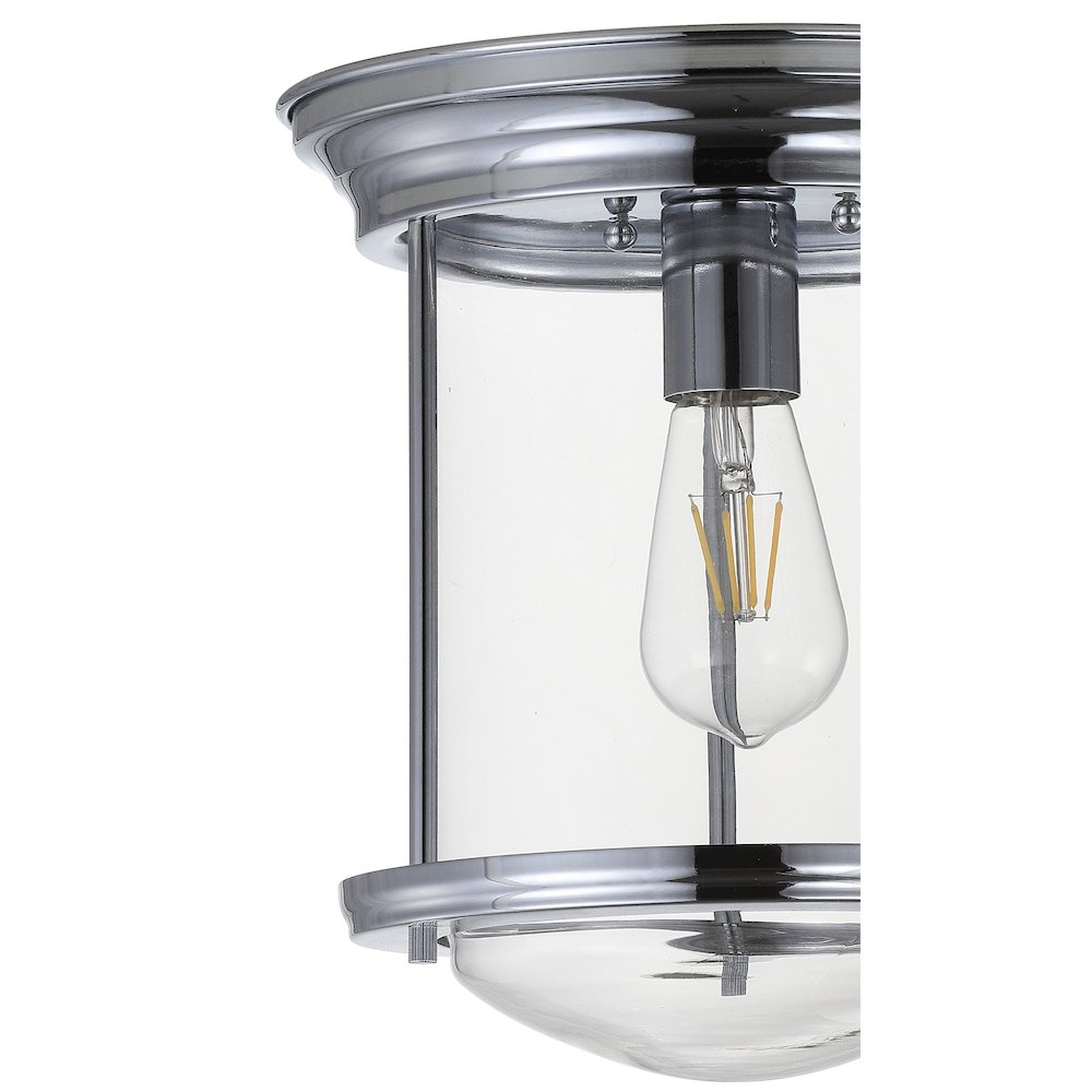 Savannah Metal/Glass Led Flush Mount. Picture 3