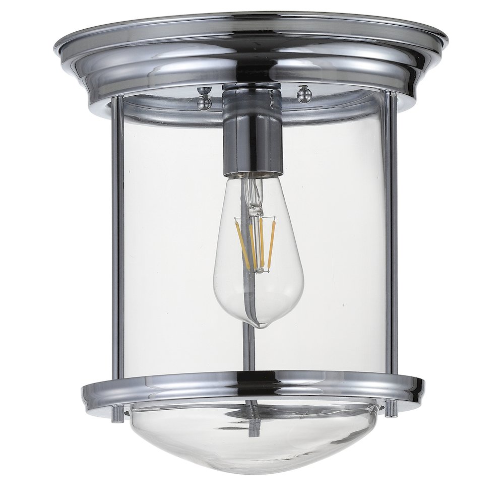 Savannah Metal/Glass Led Flush Mount. Picture 2