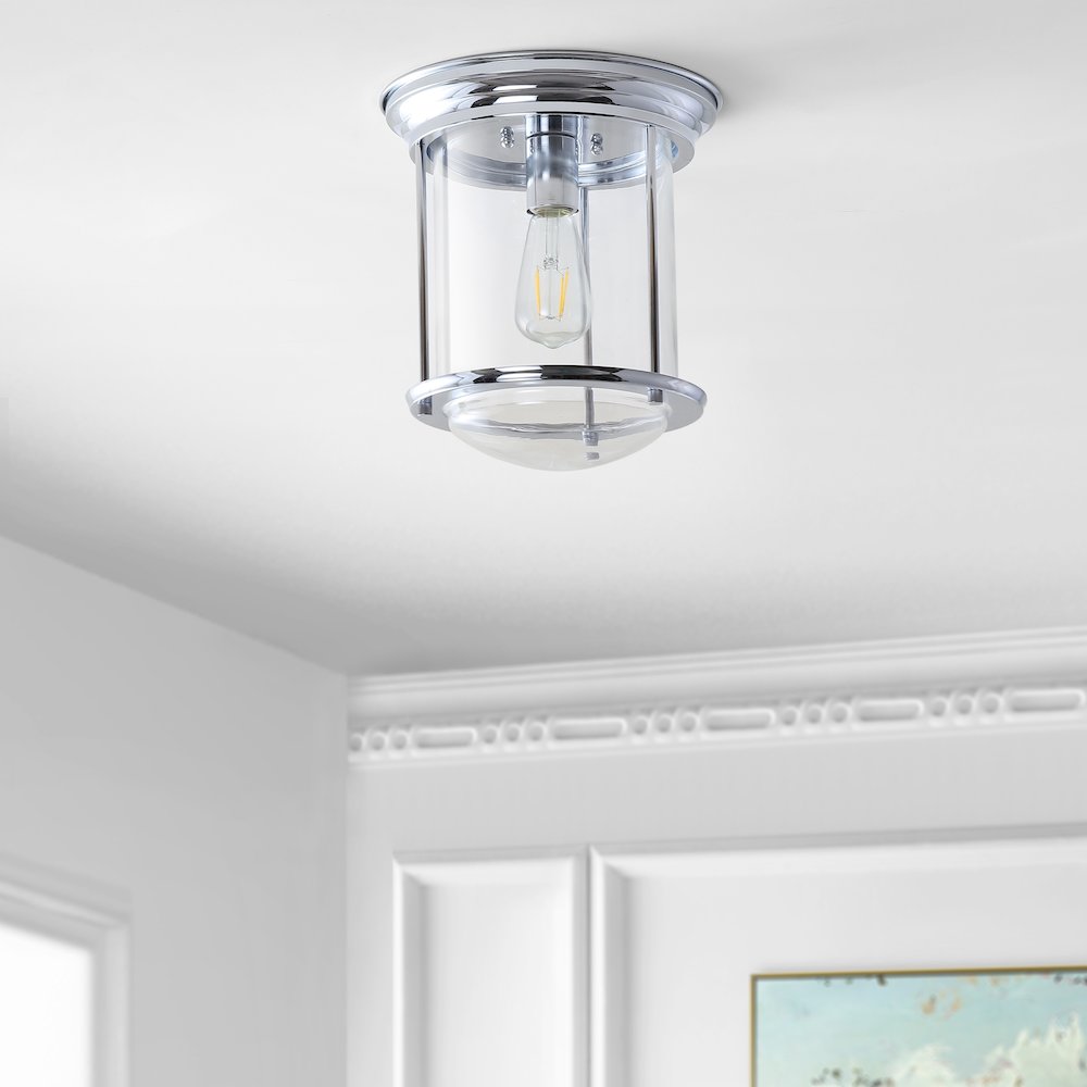 Savannah Metal/Glass Led Flush Mount. Picture 6