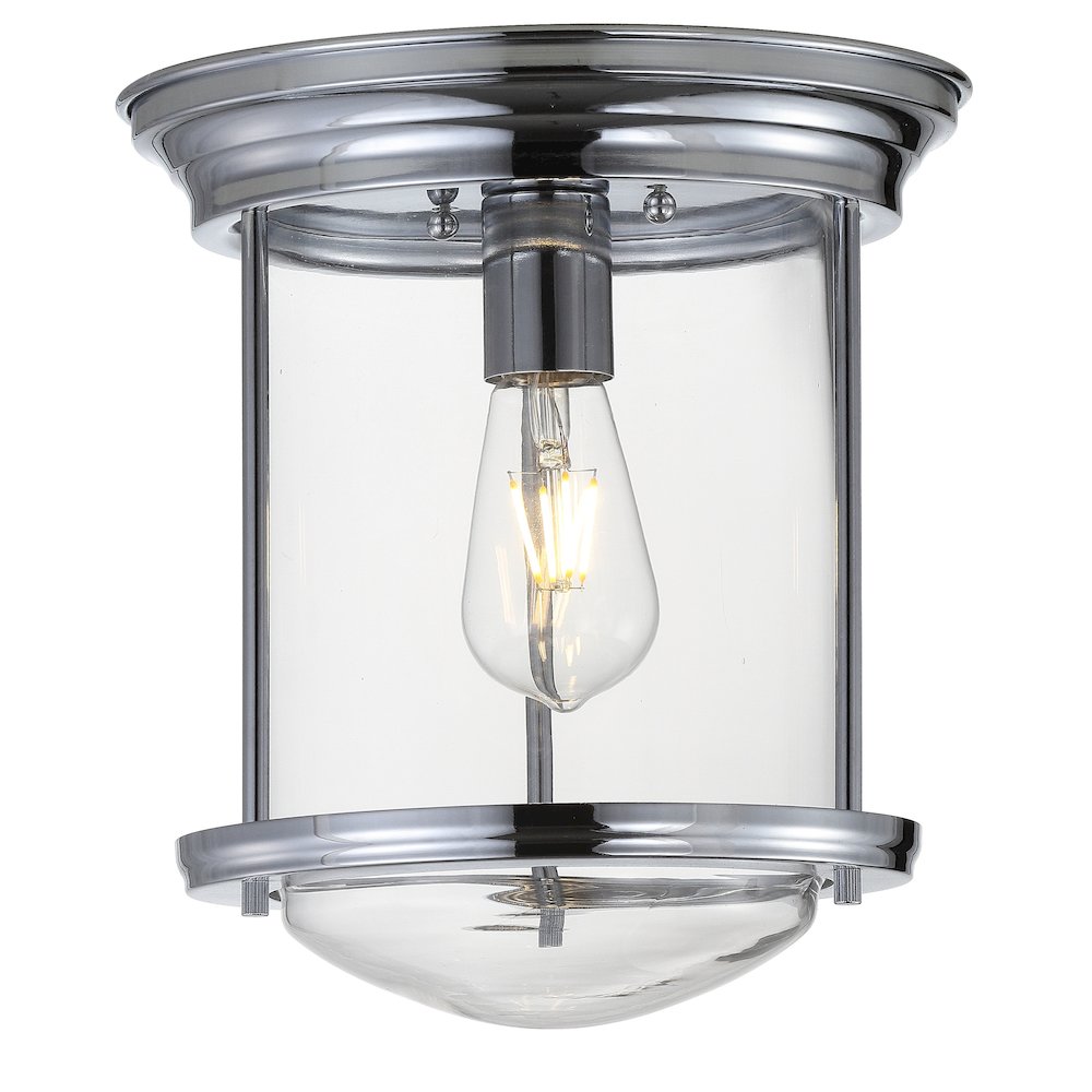 Savannah Metal/Glass Led Flush Mount. Picture 1