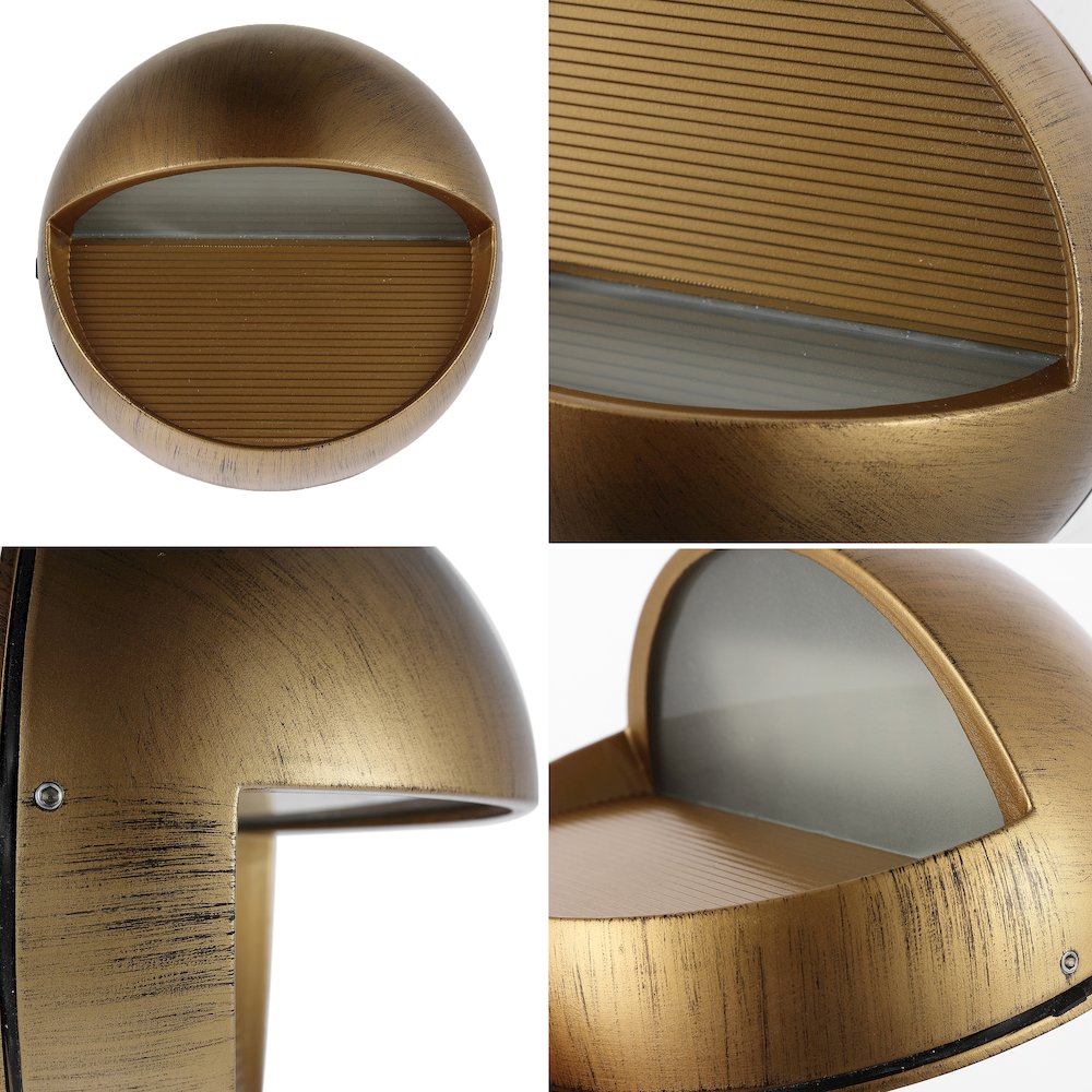 Orbe Outdoor Metal/Glass Integrated Led Wall Sconce. Picture 6
