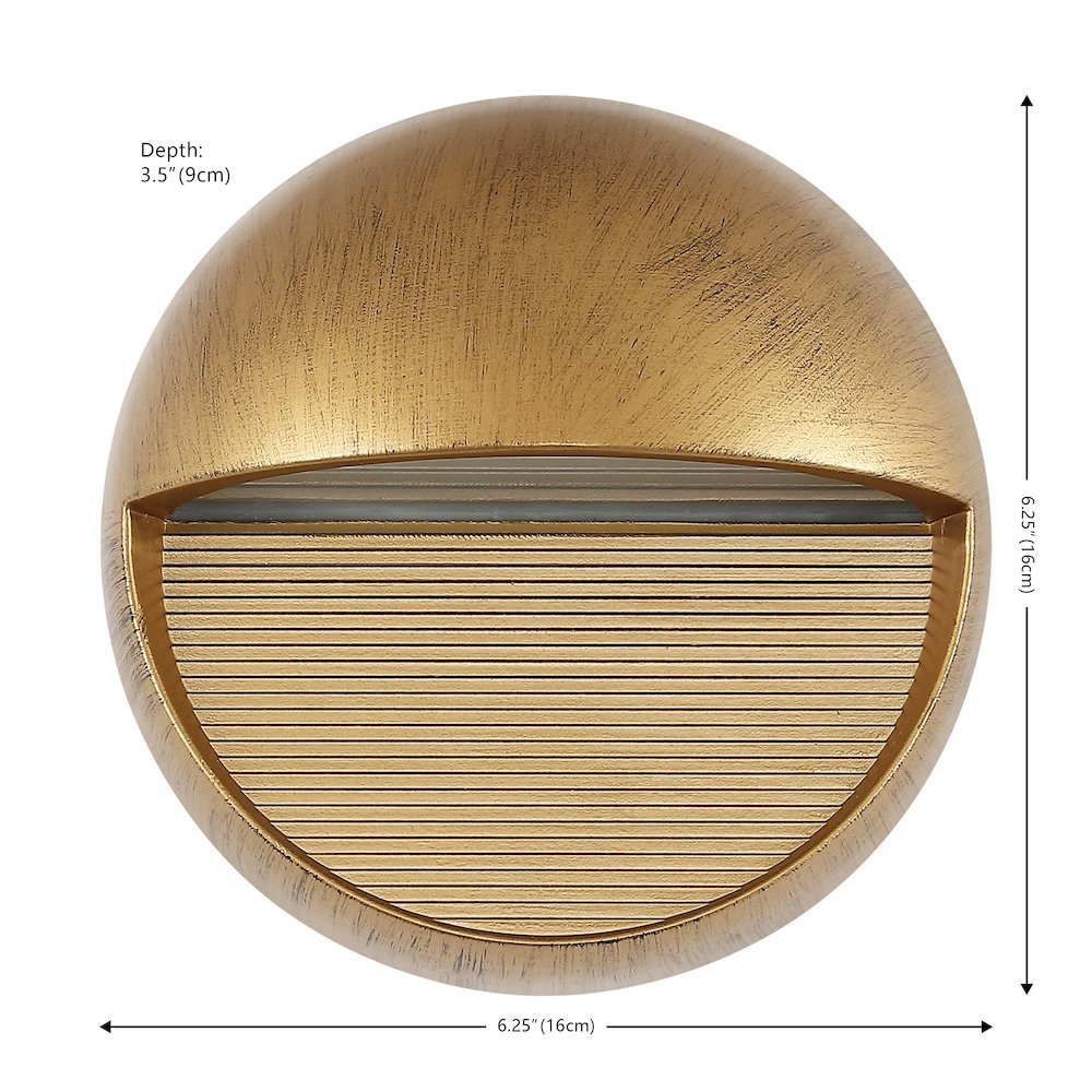 Orbe Outdoor Metal/Glass Integrated Led Wall Sconce. Picture 9