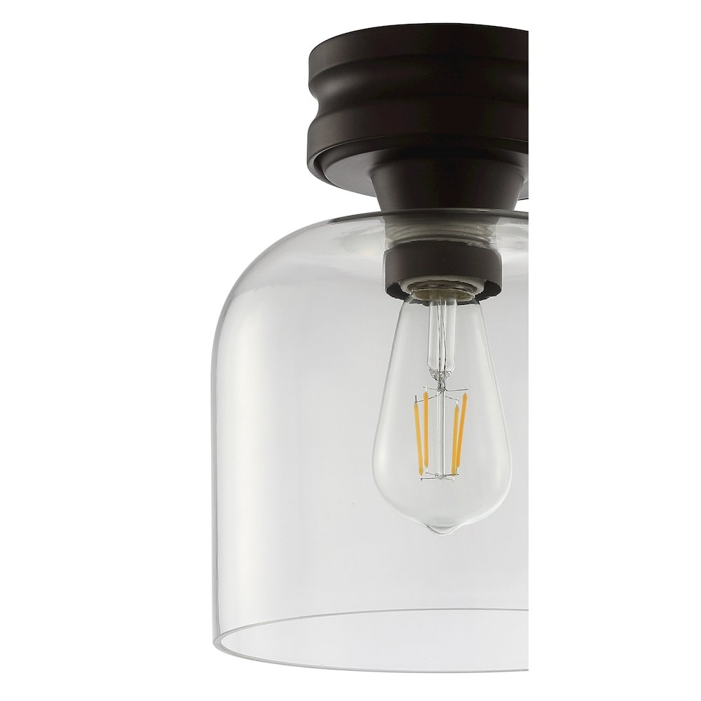 Domenic Metal/Glass Led Flush Mount. Picture 3