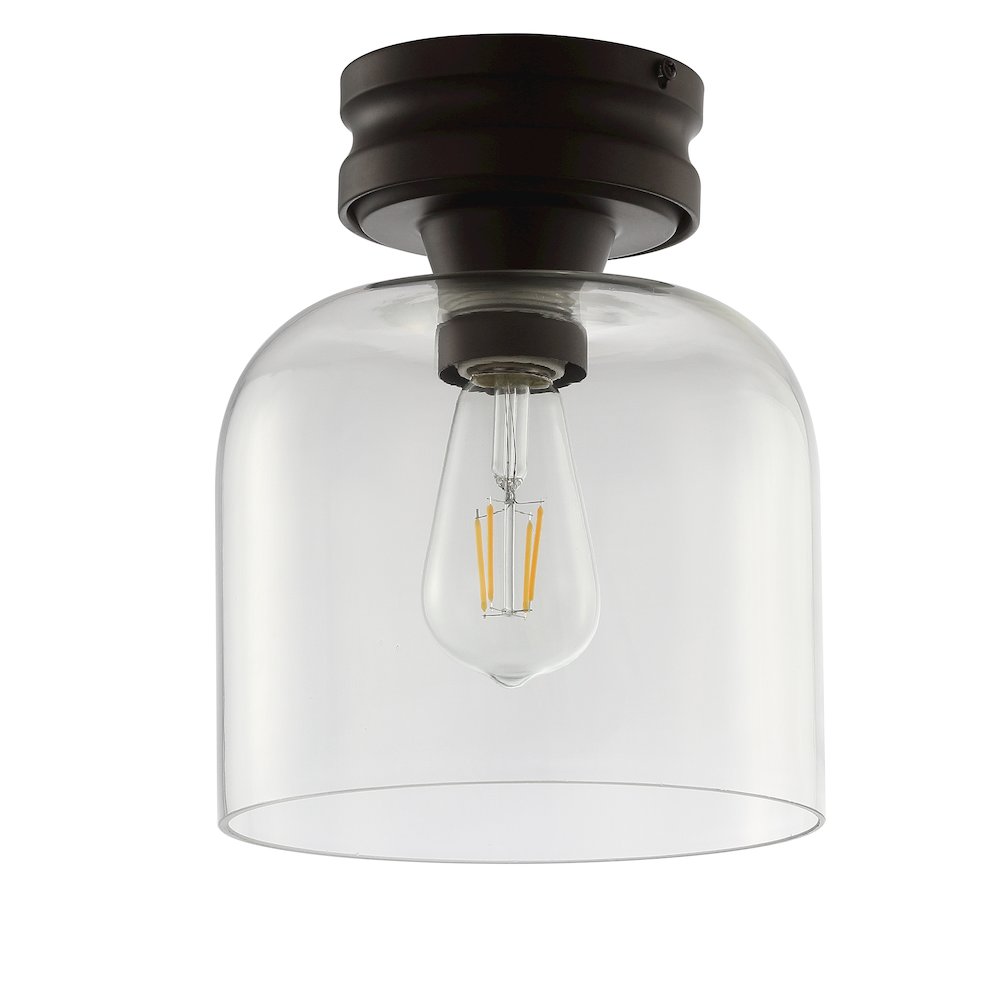 Domenic Metal/Glass Led Flush Mount. Picture 2