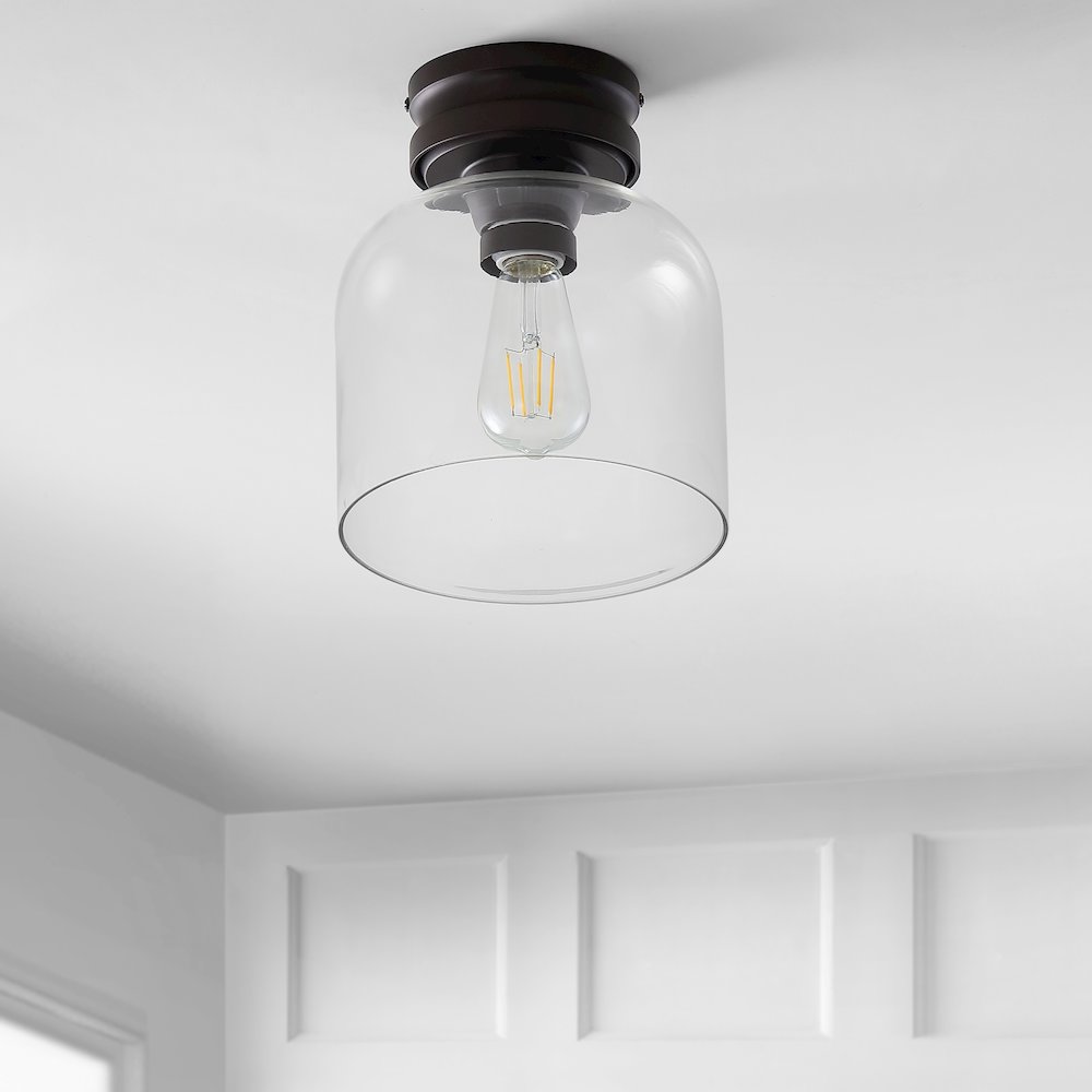 Domenic Metal/Glass Led Flush Mount. Picture 6