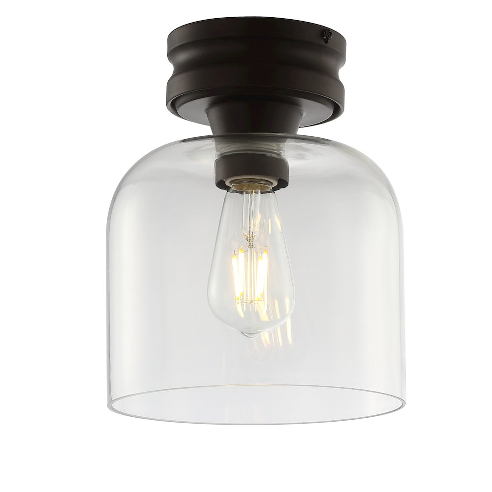 Domenic Metal/Glass Led Flush Mount. Picture 1