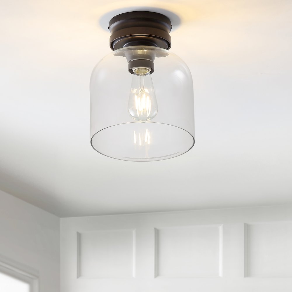 Domenic Metal/Glass Led Flush Mount. Picture 5