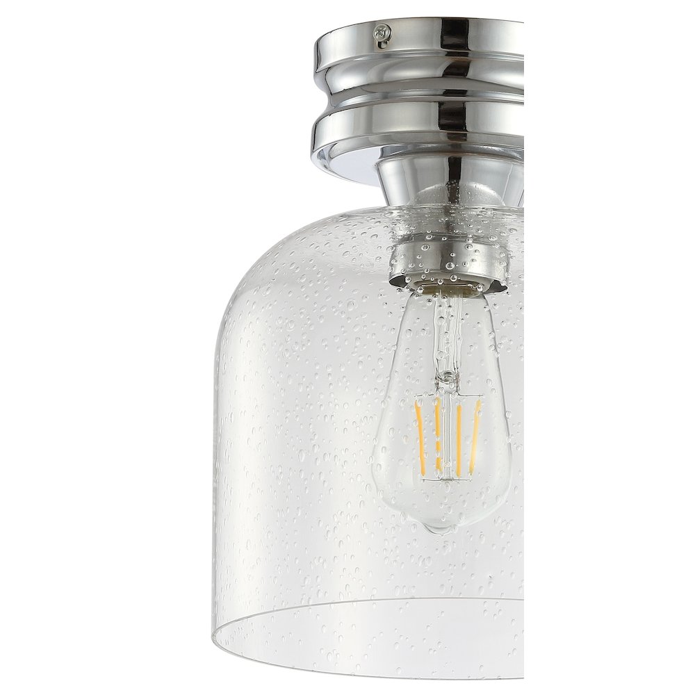 Domenic Metal/Glass Led Flush Mount. Picture 3