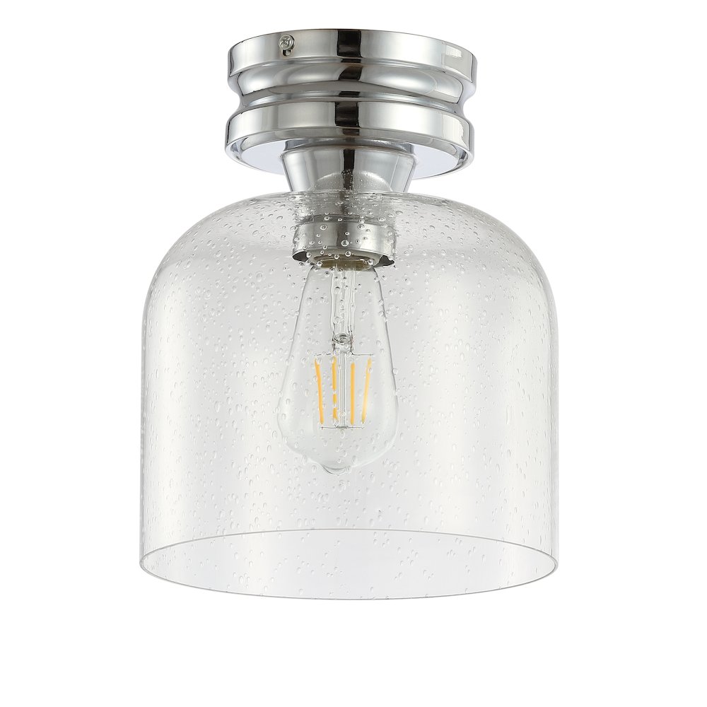 Domenic Metal/Glass Led Flush Mount. Picture 2
