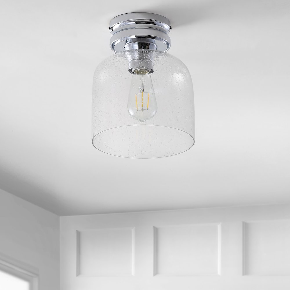 Domenic Metal/Glass Led Flush Mount. Picture 6