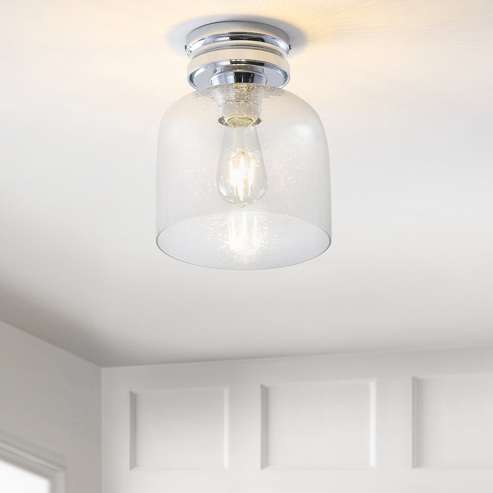 Domenic Metal/Glass Led Flush Mount. Picture 5