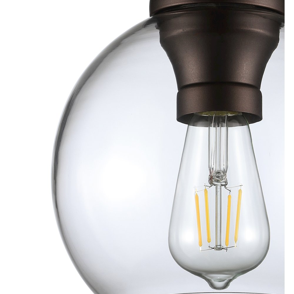 Atlas Metal/Glass Led Flush Mount. Picture 3