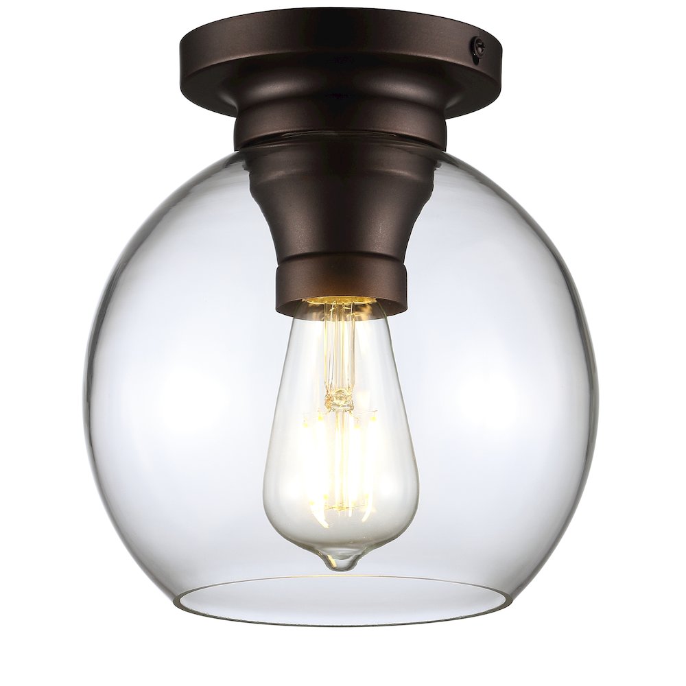 Atlas Metal/Glass Led Flush Mount. Picture 1